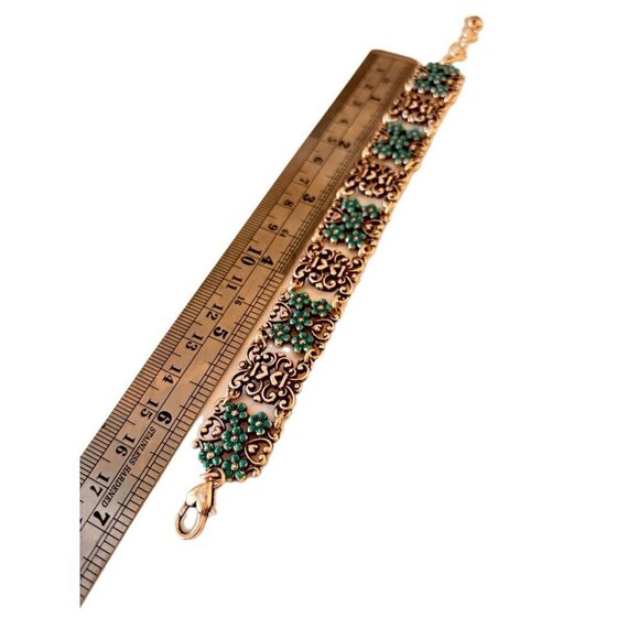 BRIGHTON BLISS BLUE FLORAL BRACELET RETIRED - Picture 5 of 5